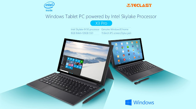 Skylake世代のCoreMプロセッサーに8GB RAM、128GB SSDを搭載して494ドルの超ハイスペック2-in-1タブレット、Teclast X3 Pro気になりません…?