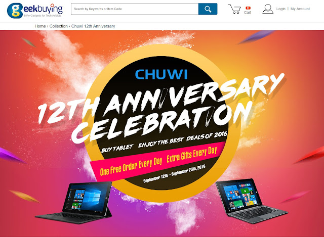 GeekbuyingでCHUWI12周年記念セール開催中。1日に1人、全額キャッシュバックのチャンスも！＜PR＞