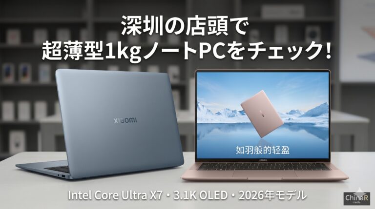Xiaomi Book Pro 14 vs HONOR MagicBook Art 14 2025実機比較！Intel 18A世代が拓く「1kg・3.1K OLED」の極地。深圳で見た2026年最強ノートPCの正解