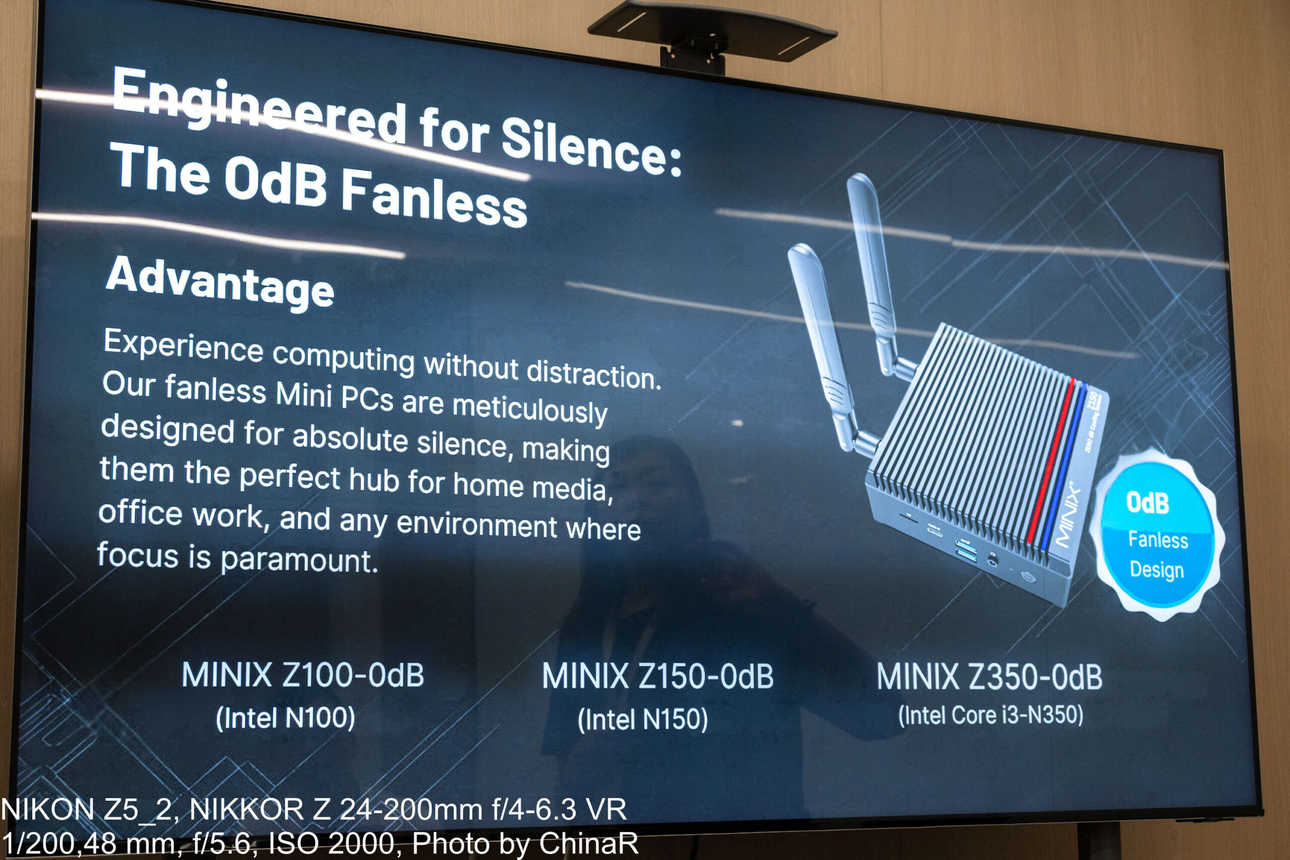 完全ファンレスの0dBシリーズのスライド。Z100-0dB、Z150-0dB、Z350-0dB