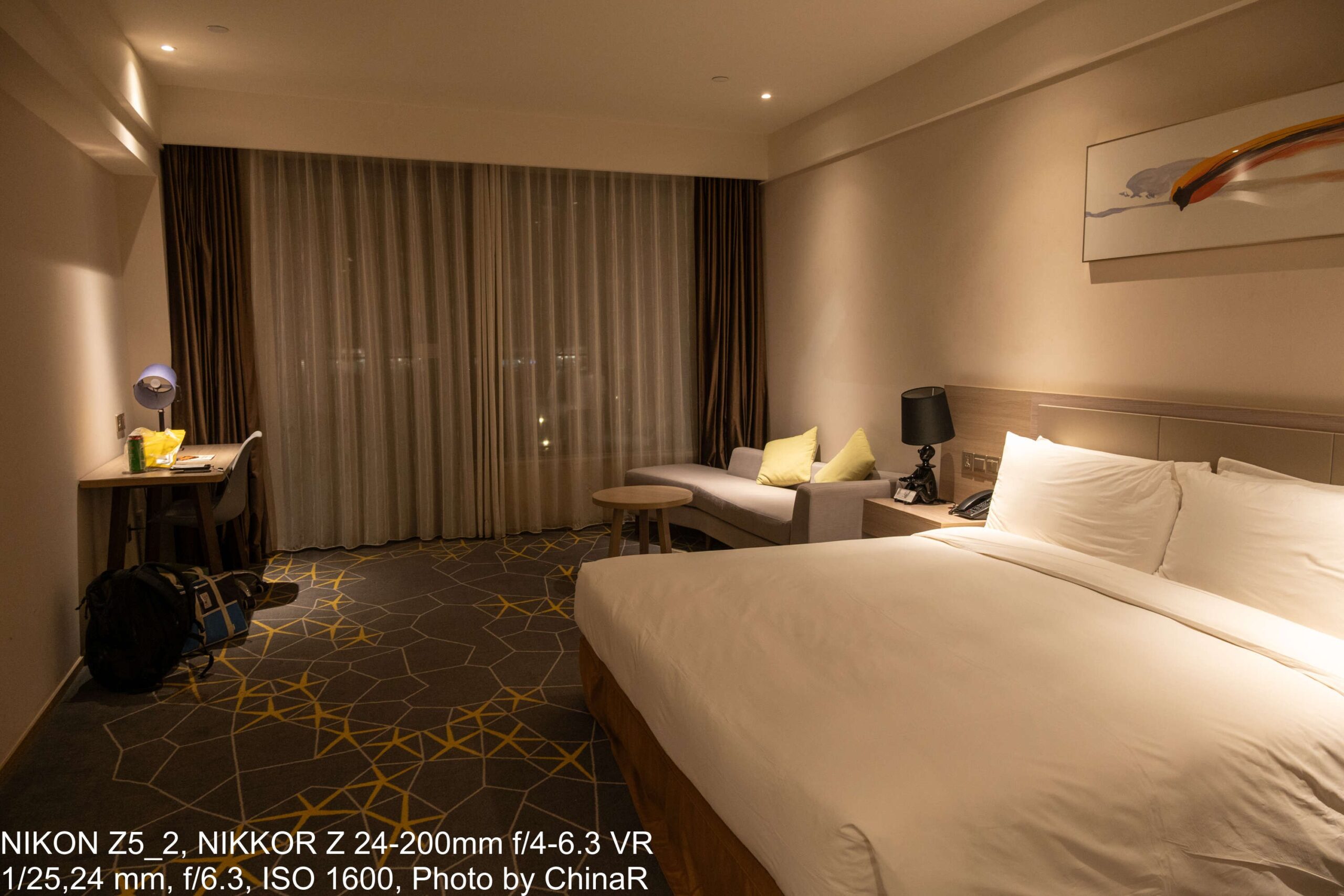 上海三甲港緑地鉑派酒店(Q-Box Hotel)の1人部屋の客室